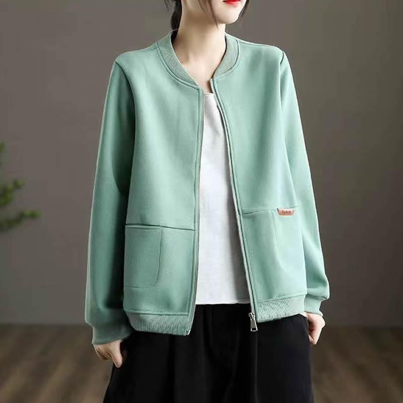 Sports Casual Baseball Jacket Loose Fit Outerwear for Women
