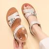 2025 Women's Genuine Leather Soft Bottom Sandals - Air Cushion Comfort for Middle-Aged & Elderly, Large Size Summer Footwear
