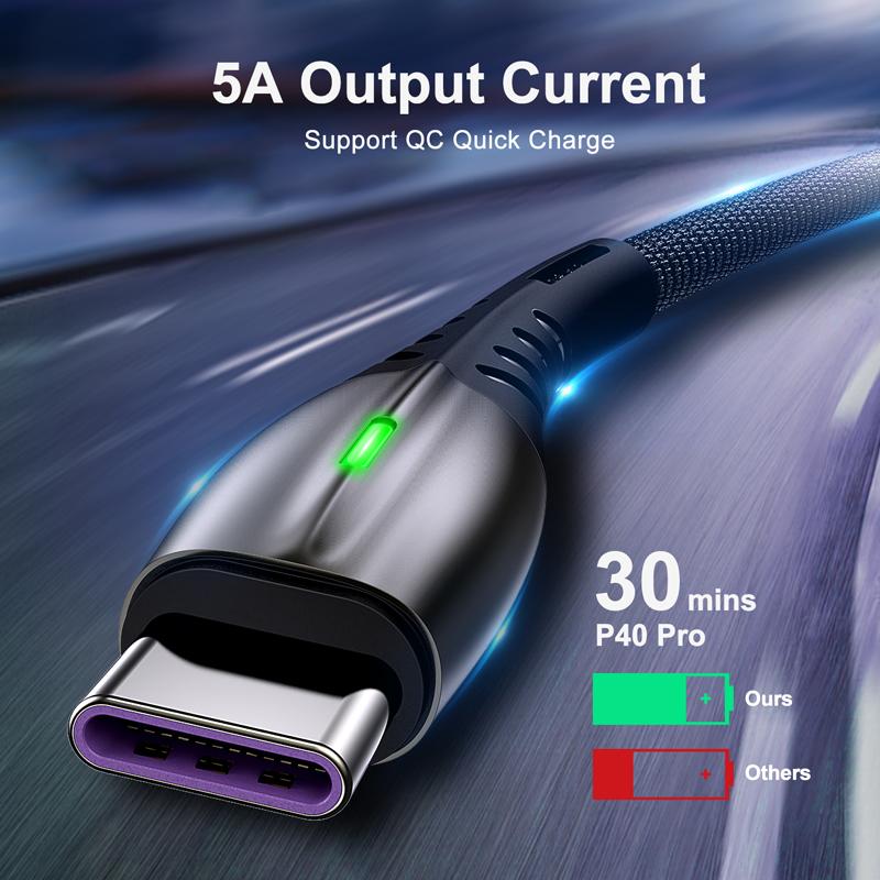 QOOVI 5A 2 м USB Type C кабель Micro USB для быстрой зарядки мобильного телефона Android зарядное устройство Type-C шнур для передачи данных для iPhone 11 Huawei P40 P30 Mate 30 Xiaomi Mi9