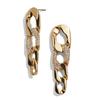Geometric Fashionable Alloy Stud Earrings For Women With Sparkling Chain Style