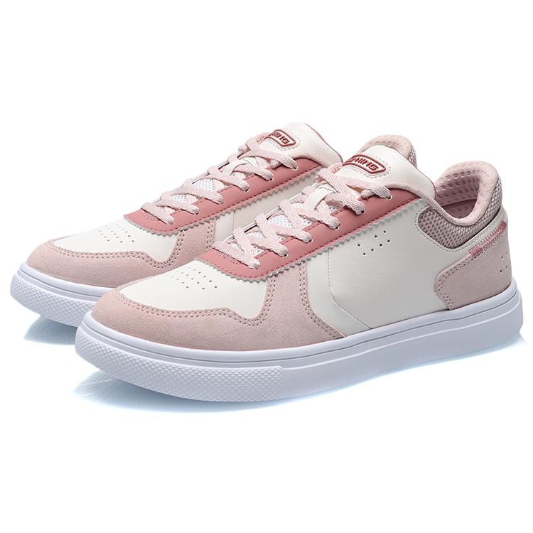 Li Ning Скользкие Устойчивые к истиранию Низкие Кеды для скейтборда Женские Розово-абрикосовые AGCR194-3