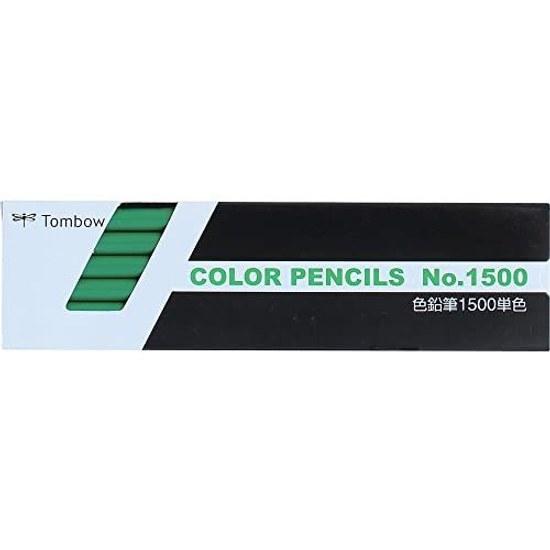 Цветной карандаш Tombow 1500, один цвет, зеленый, 1 дюжина, 1500-07