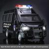 1:Машина Полиции IVECO в масштабе 24, литой металлический сплав, модель, звук и свет, инерционная игрушка, украшения интерьера, детская игрушка, подарки Doiplay
