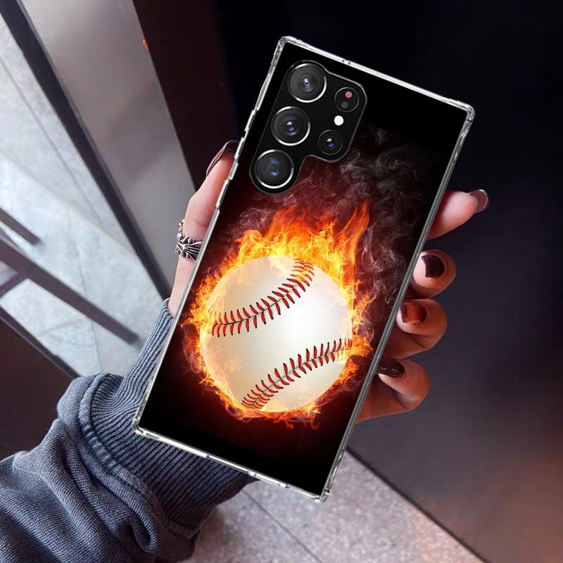 Baseball Sport Phone Case For Samsung Galaxy S23 S24 S25 Edge S26 Ultra S22 + S21 Plus S20 FE Cover Silicone Print Shell Galaxy