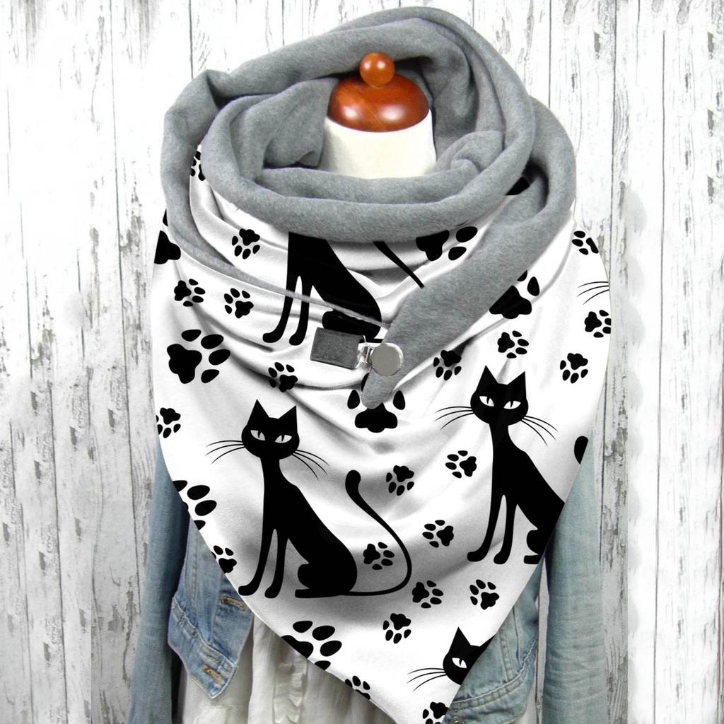 Women Printing Scarf Fashion Retro Female Multi-Purpose Shawl Scarf
