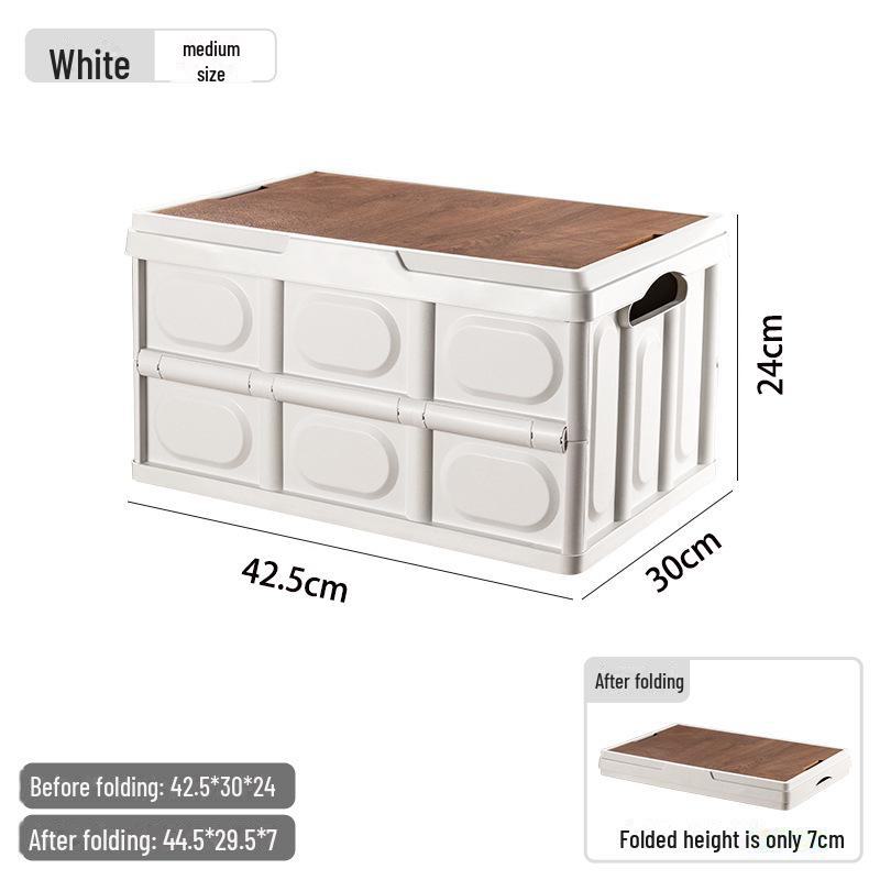 Portable Folding Storage Box for Camping, Home, and Car Trunk