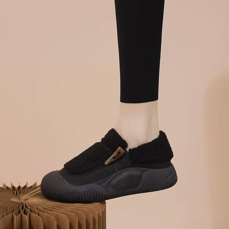 Женская зимняя спортивная обувь Bean Shoes с подкладкой на одну ногу, теплая, удобная, вулканизированная