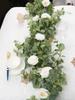 1.8M Artificial Eucalyptus with Camellia Garland Hanging Rattan for Wedding Arch Table Party Backdrop and Bedroom Decoration