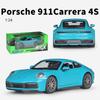 1/24 Welly Porsche 911 Carrera 4S Coupe, модель спортивного автомобиля из сплава, литье под давлением, металлические игрушечные автомобили, модель автомобиля, имитация, детские подарки