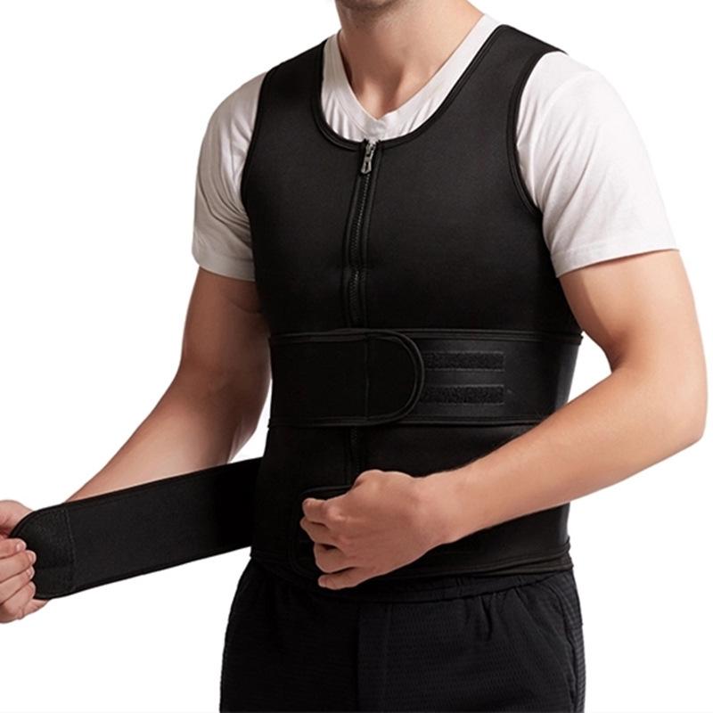 Men's Silver-Coated Sweat-Inducing Sauna Vest & Body Shaper Top