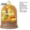 Led Bedside Lamp for Kids Christmas Tree in Dome with LED Light, Mini Cedar Light Up Holiday Atmosphere Hanging Ornament, Battery Powered Decorative
