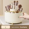 Large Capacity Desktop Rotating Cosmetics Storage Box with Various Compartments for Makeup Essentials