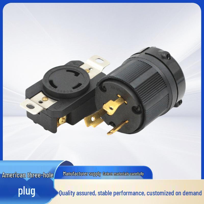 XIONGDA 30A 250V Industrial Anti-Pullout 3-Hole Plug Socket