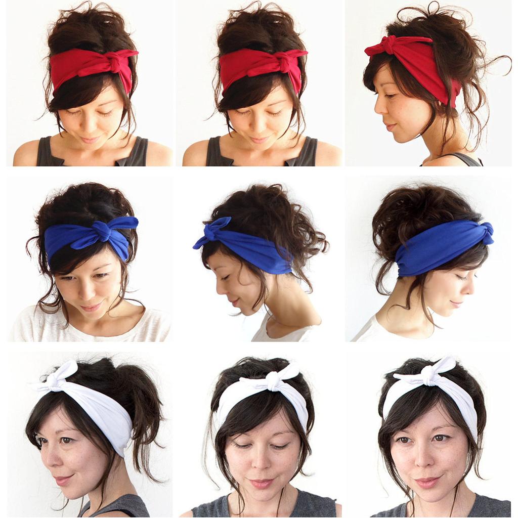 Милая повязка на голову с кроличьими ушками для женщин и девочек, повязка для волос с узлом, повязка на голову для йоги, повязка на голову с кроликом, тюрбан, повязка на голову, бандана, головной убор с бантом, повязка, аксессуары для волос