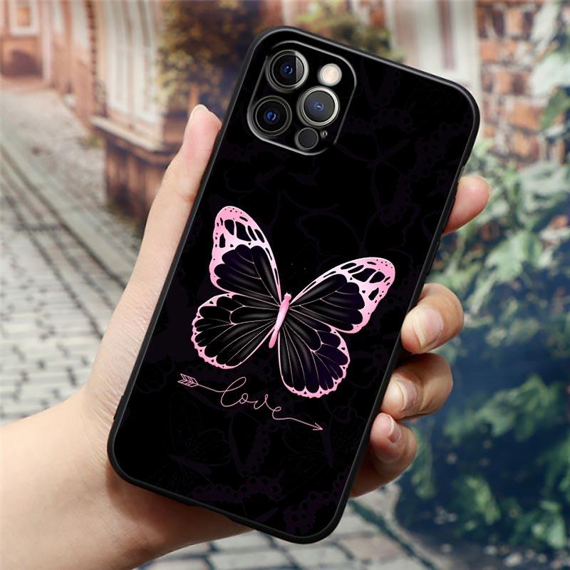 Чехол для телефона «Бабочка Любовь Красивый» для Apple iPhone 16 15 14 13 12 11 Pro Max XR XS Max 7 8 Plus SE2 Задняя крышка Силиконовые чехлы
