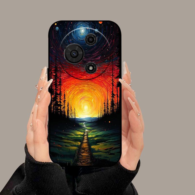 For TCL 605 T517D Case Cute Cartoon Painted Soft Silicone Cover for TCL 60 SE TCL605 60SE Luxury Shockproof Bumper Fundas Cases