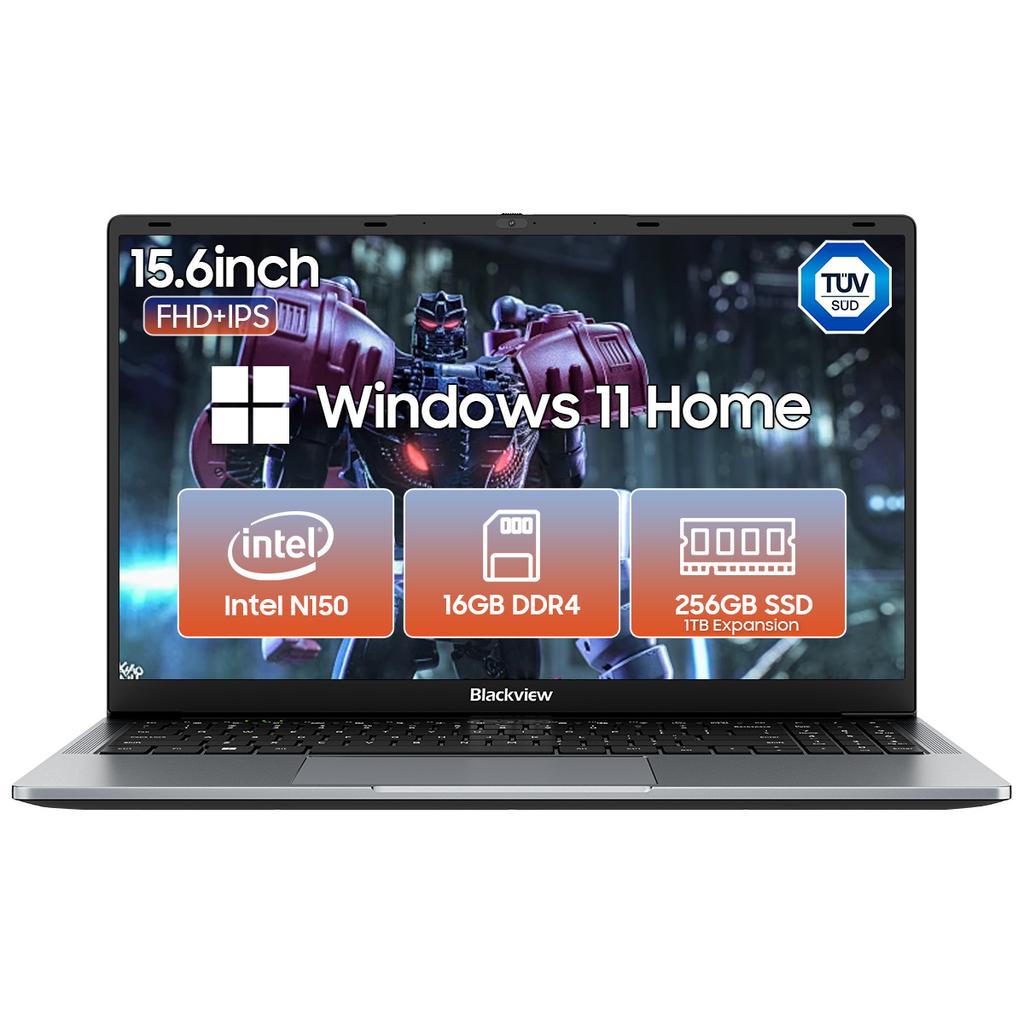 Blackview Ноутбук AceBook 6-го поколения Intel N150 15,6 дюйма 16 ГБ+256/512 ГБ