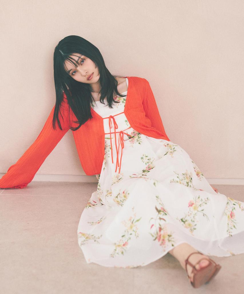 BODY Botanical Floral Camisole Dress x Coral Pink [PROPOTION DRESSING] [Pink / S]