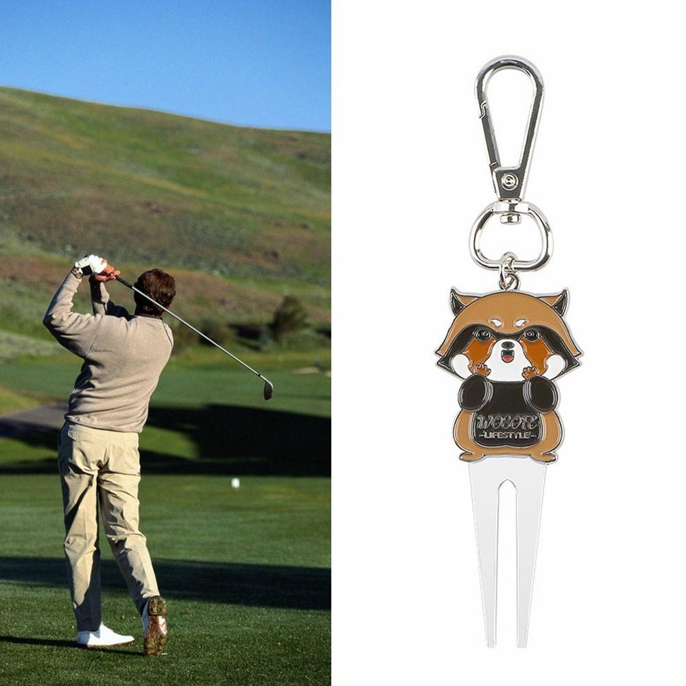 Multi-functional Golf Divot Repair Tool Zinc Zinc Zinc Alloy Golf Repair Fork Golf Ball Fork  Golf Lover