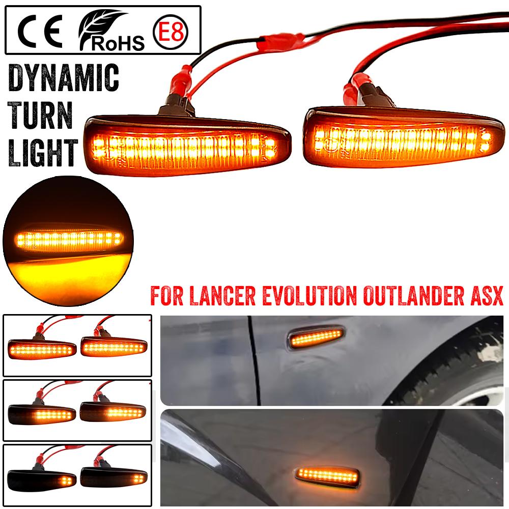 Светодиодный боковой указатель поворота, габаритный фонарь для Mitsubishi Lancer Evolution Evo X Outlander Sport RVR ASX Mirage 2014+