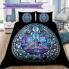 Cyber Music Technology Circle Pattern Bedding,Quilt Set Quilt Cover Pillowcase Home Birthday Gift (1 * duvet cover + 2 * pillowcase, without core)