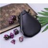 Black Dice Bag with Drawstring Board Game Storage Small Accessories Storage - Ideal for Jewelry, Coins, Keys
