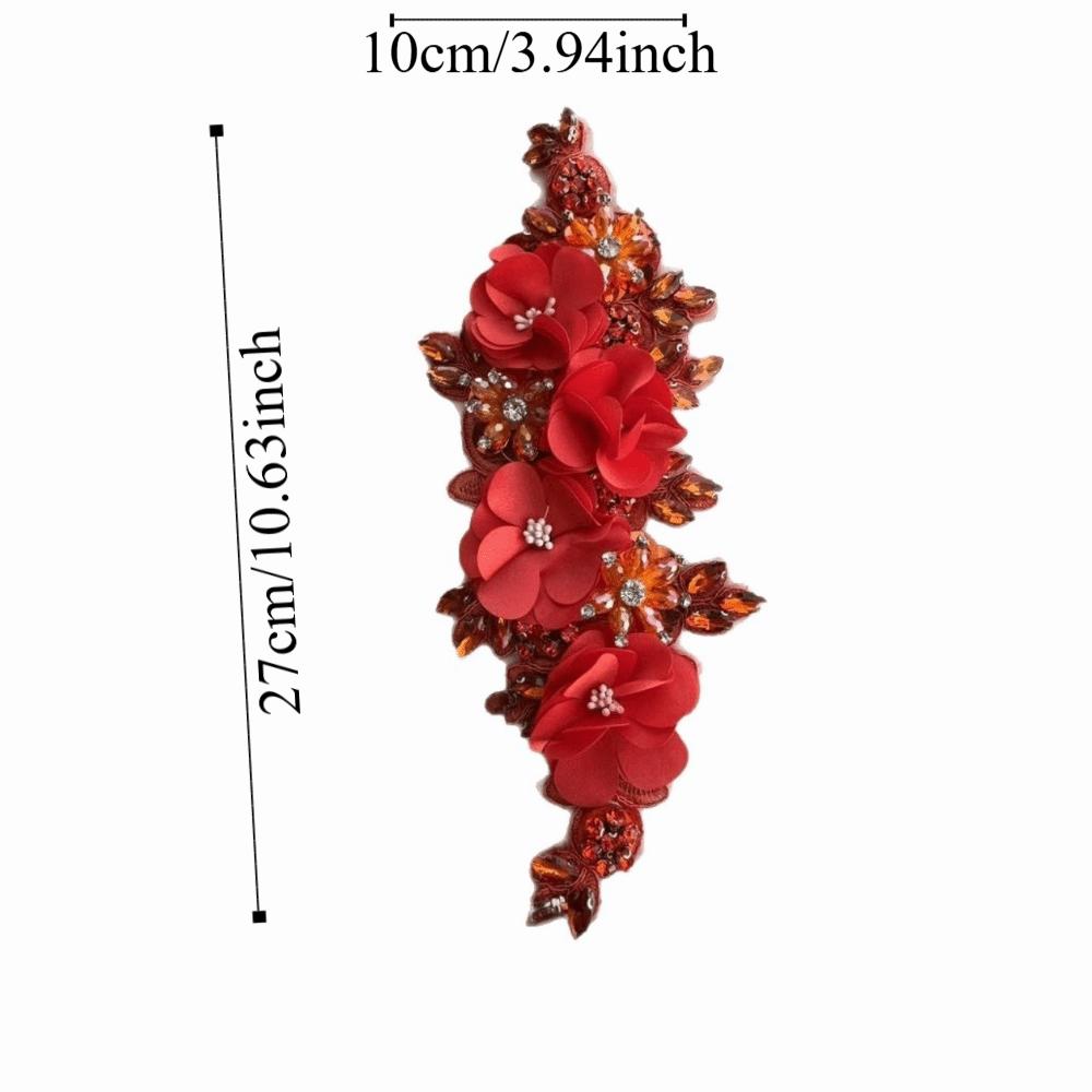Аппликация из кружева с бусинами и стразами, объемная кристальная аппликация, пришитая вручную, приклеиваемая утюгом, сверкающая, из стеклянных бусин и кристаллов.