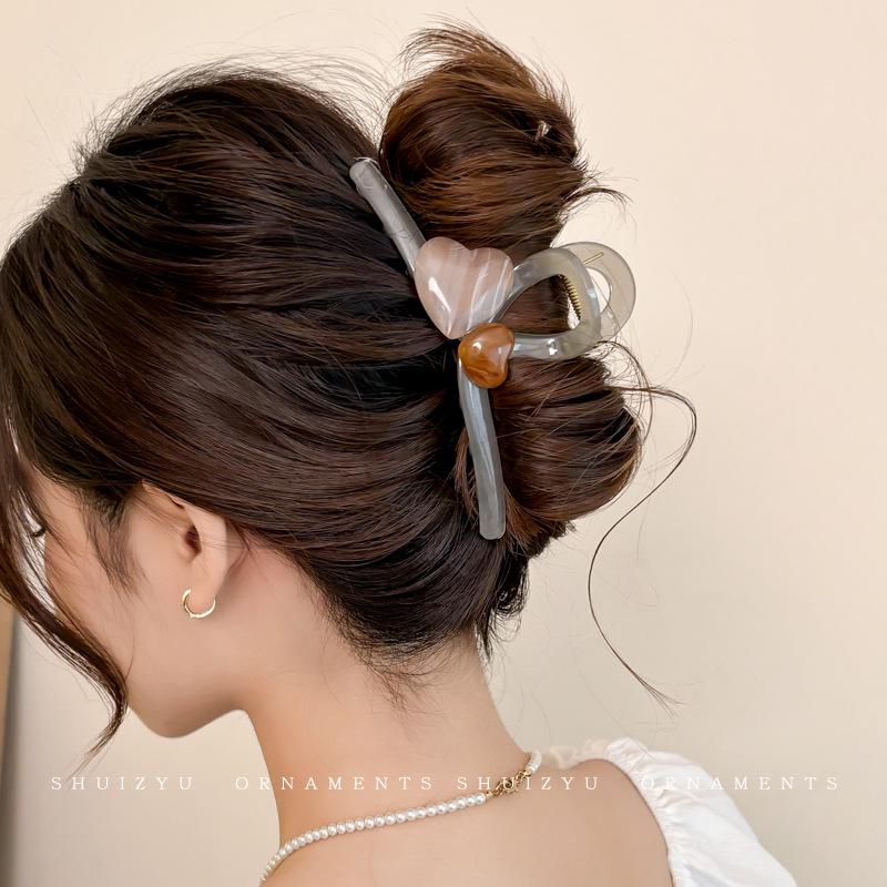 Элегантная большая заколка для волос для женщин 2025 - Шикарный дизайн 'акула' для густых волос