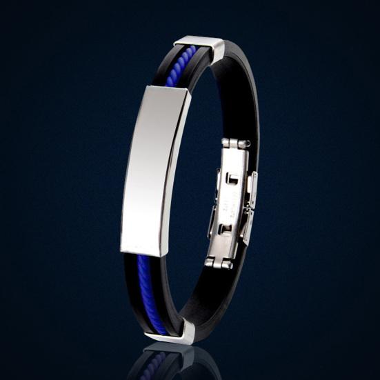 Стильный мужской браслет с регулируемой пряжкой, гипоаллергенная повседневная одежда