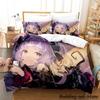 Murasaki Shion Bedding Set Single Twin Full Queen King Size Bed Set Adult Kid Bedroom Duvetcover Sets Anime Parure De Lit Bed