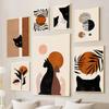 Абстрактные Бохо Солнце Чаши Черные Кошки Принты Настенное Искусство Минималистский Нейтральный Холст Картина Современные Картины Декор Гостиной Постеры