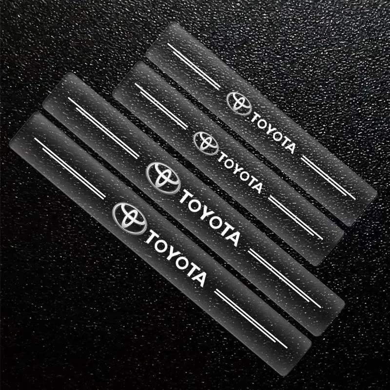 Наклейка на порог автомобиля Защитная пленка от царапин Прозрачная Для Toyota Prado Aqua Hilux Rav4 Camry Prius TRD Venza GR