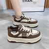Platform Casual Shoes Women's Autumn and Winter New Student Height-increasing Board Shoes Color Matching Versatile Lace-up Sports Shoes