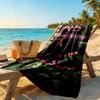 Gothic Illustrations Customizable Name Beach Towel Soft Durable Quick-Dry
