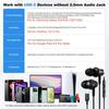 HGCXING USB C Headphones for Samsung S25 S24 FE Galaxy Tab S10 Magnetic HiFi Type C Earphones Noise Canceling Earphones with Mic Control for iPhone