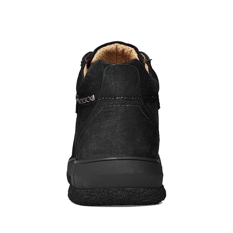 Men's Hiking Leather Boots High Top Plush Outdoor Cotton Shoes Large Size 39-46