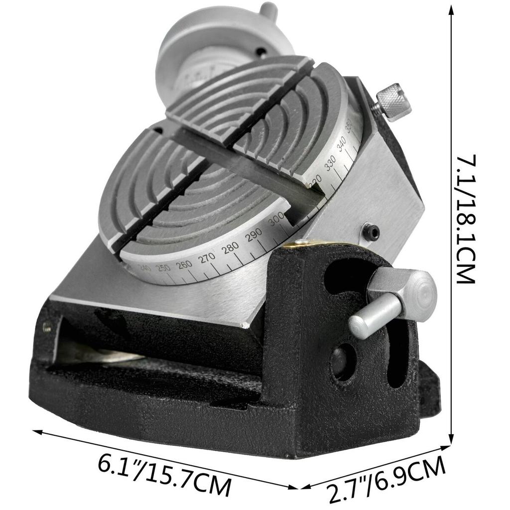 Rotary Table 4 INCH/100 MM Horizontal Vertical Rotary Table 4-Slot Rotary Table for Milling Machine MT-2 Rotary Table for Milling 360 Degrees