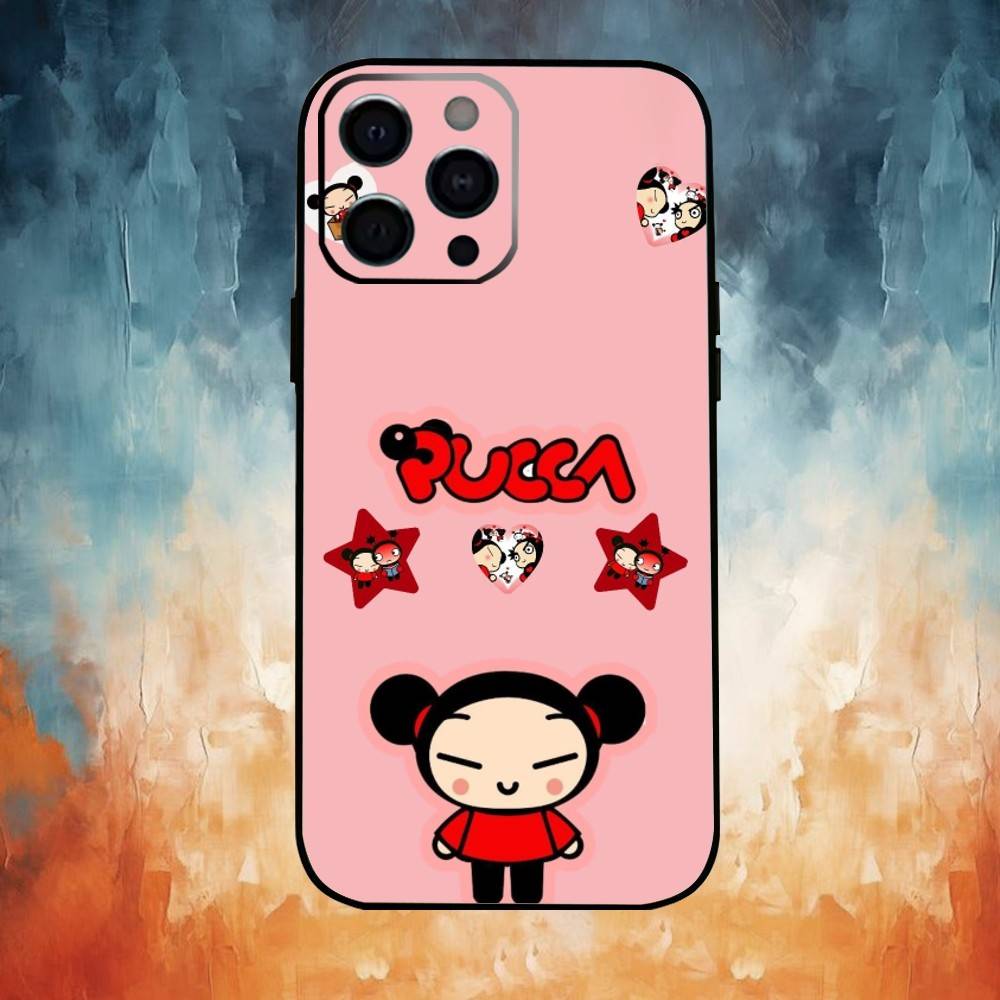 Милый Мультяшный Чехол для Телефона Pucca Силиконовый Мягкий Для IPhone 17,16,15,14,13,12,11,XS,Plus Pro Max