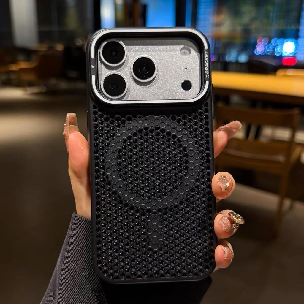 Применимо к iPhone18PROMAX Skin Sense Охлаждающая сетка Магнитное крепление Чехол для мобильного телефона Apple 17 Держатель для объектива 16