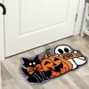Halloween Alien Faux Cashmere Absorbent Bathroom Floor Mat
