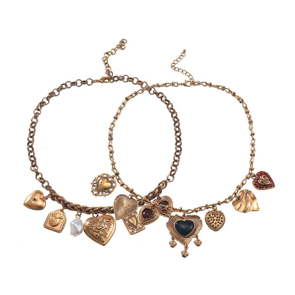 2024 Богемное многослойное металлическое ожерелье с подвеской «Любовь» для женщин