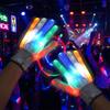 Светодиодные светящиеся перчатки на пальцы, мигающие перчатки-варежки, светодиодные разноцветные мигающие перчатки для пальцев для рейв-вечеринки, косплея, Хэллоуина