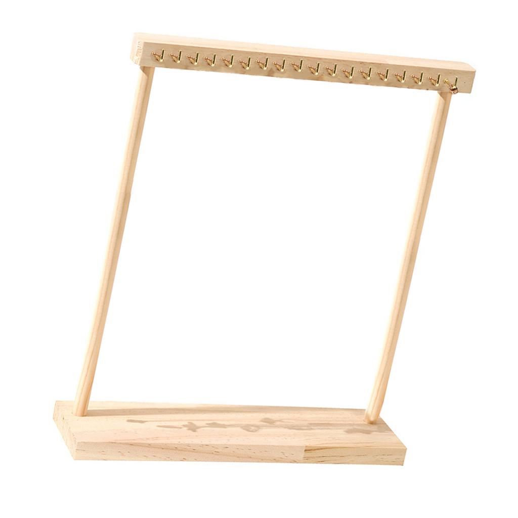 Solid Wood Necklace Display Stand Functional Wood Jewelry Stand Simple Display Holder for Necklace Arrangement