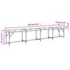 Dining Bench Dark Grey 248 x 32 x 45 cm Steel and Fabric