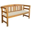 Day and Night - Day and Night Garden Bench with Cushion Solid Acacia Wood 157 Cm