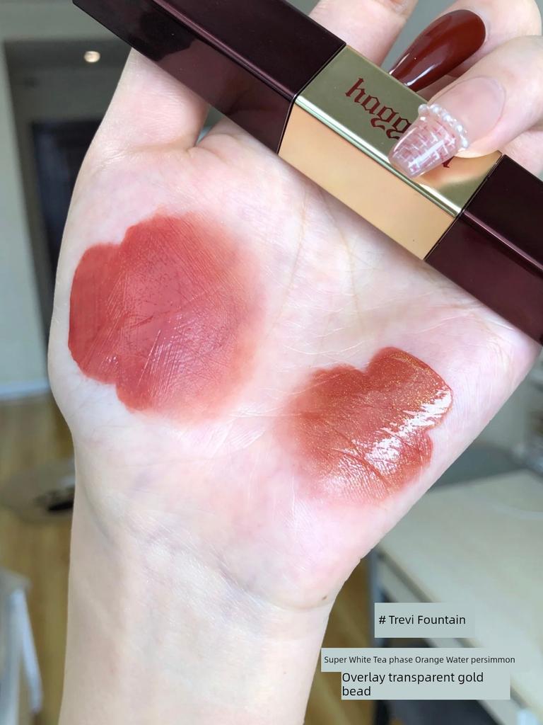 [New Color in 24 Years] Haggard Truncheon Double-Headed Mirror Water Mist Matte Dual-Use Matte Lipstick Lip Gloss Nude Color