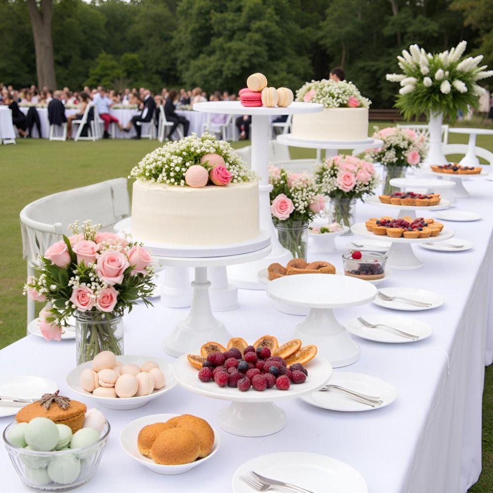 3PCS Pedestal Base Cake Stands Graduated Sizes Dessert Stand Cake Display Stand Dessert Tables