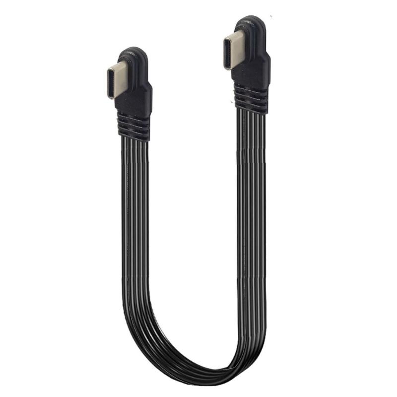 45 Вт 90-градусный изгиб USB Type-C Кабель Type-C на USB Type-C Штекер Быстрая зарядка Дата-кабель для Ноутбука ПК Телефона Ноутбука