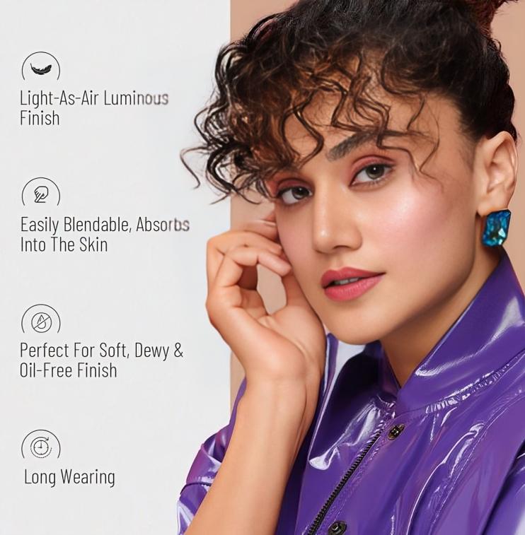 Swiss Beauty Drop & Glow Liquid Highlighter For Face Makeup, Liquid Highlighter With Dewy Finish, Shade -Light Pink, 18ml