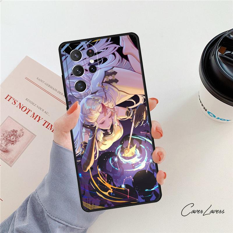 Чехол для телефона Genshin Impact Нин Гуан Для Samsung Galaxy S24 S25 S23 S22 Ultra Note 10 20 Plus S20 S21 FE